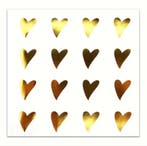 48 stickers gouden hart, Ophalen of Verzenden, Nieuw, Sticker