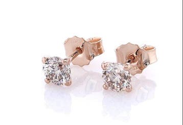 Zonder minimumprijs - Oorbellen - 14 karaat Roségoud -, Handtassen en Accessoires, Nieuw