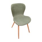 Set van 2 kuipstoelen groen houten poten 465 x 430 x 865, Ophalen of Verzenden, Nieuw in verpakking