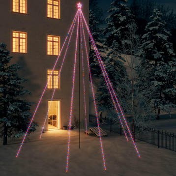 vidaXL LED-kerstboom Binnen Buiten 1300 LEDs kleurrijk 8 m, Diversen, Verzenden, Nieuw