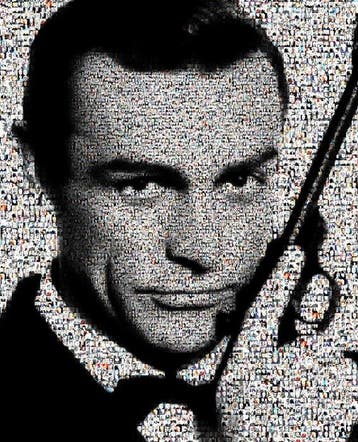 Crypto Sean Connery - James Bond - Format XL 60x60 - Sean