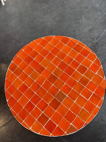 Salontafel - Oranje Marokkaanse Zellige Salontafel,