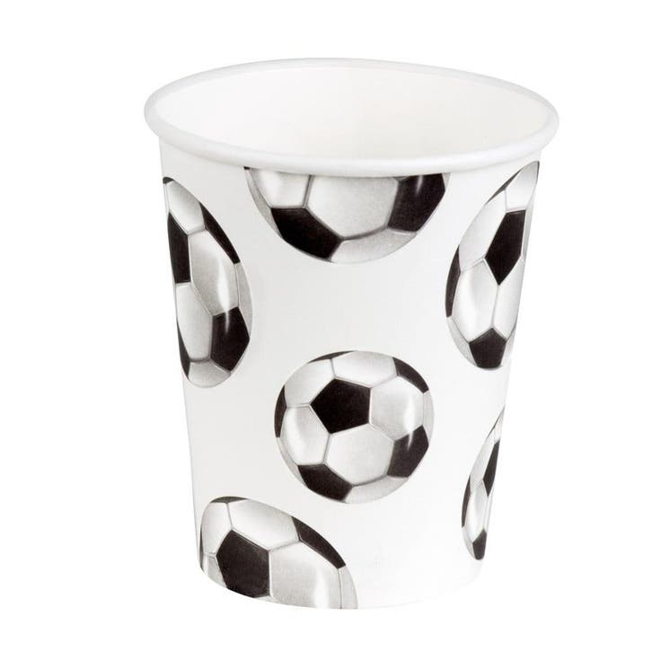 Voetbal Bekers Papier 210ml 10st, Hobby en Vrije tijd, Feestartikelen, Nieuw, Verzenden