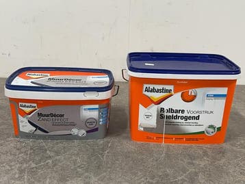 Veiling - Alabastine rolbare voorstrijk en structuur verf, Nieuw