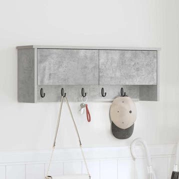 vidaXL Wandgemonteerde kapstok Muurmontage Beton Grijs 80 x, Verzenden, Nieuw