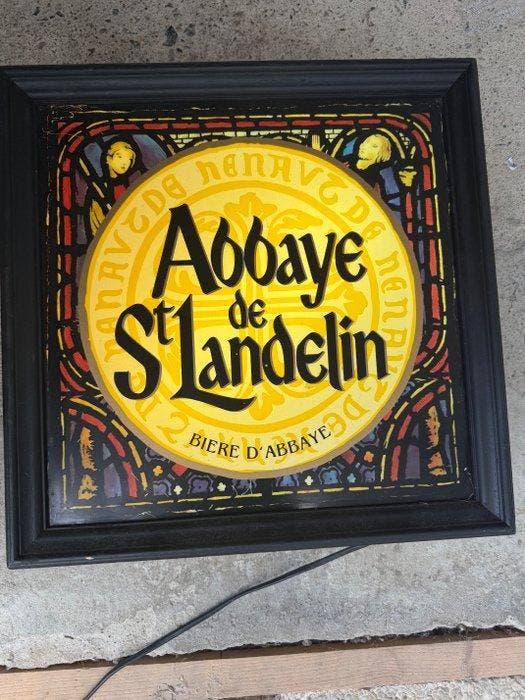 Abdij van St landelin - Lichtbord - Plastic, Antiek en Kunst, Antiek | Wandborden en Tegels