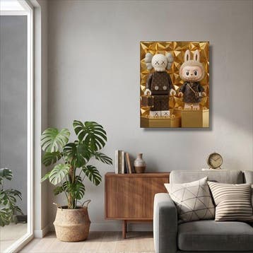 AT9 - [Canvas L] KAWS & Labubu LV - High Fashion