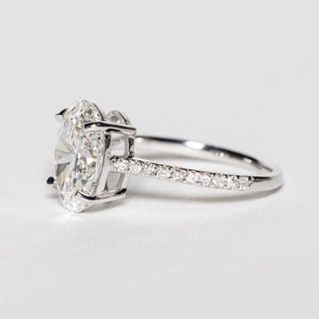 Bague tendance - 18 carats Or blanc - 3.01ct. tw. Diamant, Bijoux, Sacs & Beauté