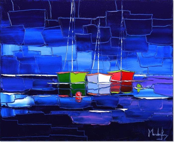 Caroline Mandrafina - Pfleger  Nuances de bleu, Antiquités & Art, Art | Objets design