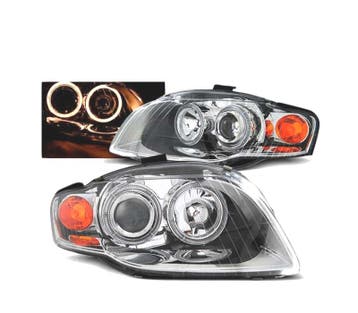 PHARE ANGEL EYES POUR AUDI A4 B7 04-08 CHROMÉ, Verzenden, Nieuw