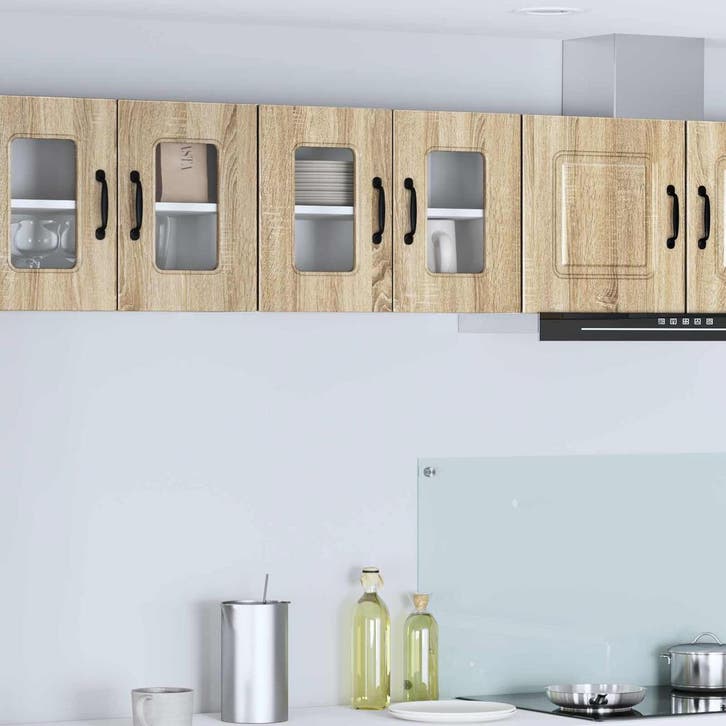 vidaXL Vaatwasserpaneel Kalmar 2 st Sonoma Eik Bewerkt hout, Maison & Meubles, Armoires | Autre, Envoi