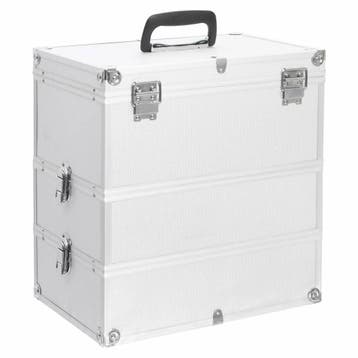 vidaXL Make-up koffer 37x24x40 cm aluminium zilverkleurig, Verzenden, Nieuw
