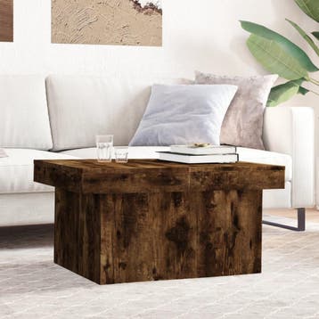 vidaXL Salontafel 100x55x40 cm bewerkt hout gerookt, Verzenden, Nieuw