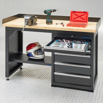 Datona Werkbank PRO met bamboe werkblad en 6 lades - 150 cm, Ophalen of Verzenden