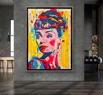 Joaquim Falco - AUDREY HEPBURN XXL Flúor paint