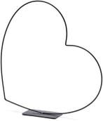 Metalen frame Hart liggend op voet Zwart 25 cm, Nieuw