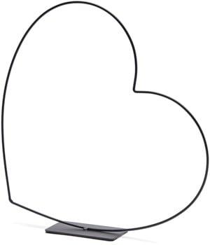 Metalen frame Hart liggend op voet Zwart 25 cm, Huis en Inrichting, Woonaccessoires | Kunstplanten en Kunstbloemen, Nieuw
