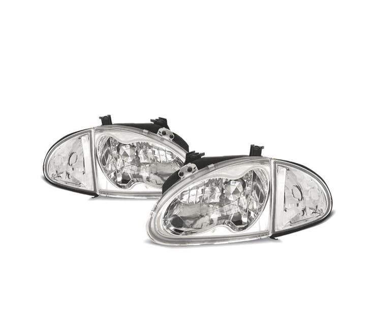 PHARES HONDA CRX LED SOL 92-97 + CLIGNOTANTS FOND CHROMÉ, Autos : Pièces & Accessoires, Éclairage, Envoi