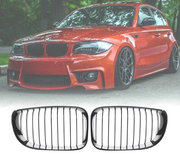 CALANDRES BMW E81 E87 E82 E88 07-11 LOOK 1M NOIR BRILLANT, Auto-onderdelen, Carrosserie, Verzenden