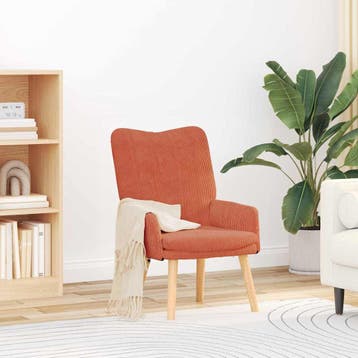 vidaXL Fauteuil Rood Oranje 63 x 67 x 94 cm Stof, Verzenden, Nieuw