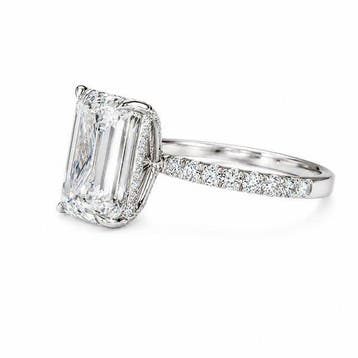 Ring - 14 karaat Witgoud - 5.77ct. tw. Diamant (Lab-grown) -, Nieuw