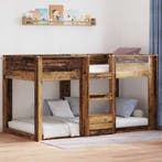 vidaXL Stapeld bed voor kids Oudhout 75 x 190 cm Bewerkt, Verzenden