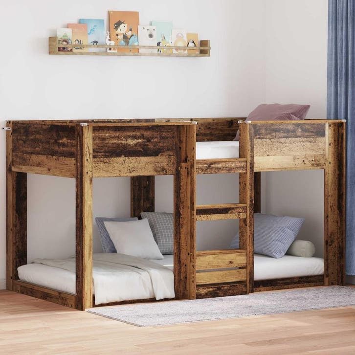vidaXL Stapeld bed voor kids Oudhout 75 x 190 cm Bewerkt, Maison & Meubles, Chambre à coucher | Lits, Envoi