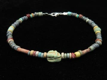 Égypte ancienne Bracelet en turquoise et perles faïence