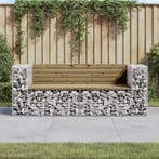 vidaXL Tuinbank schanskorfontwerp 184x71x65,5 cm, Verzenden, Nieuw