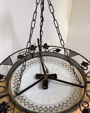 Gekooide hanglamp - Hanglamp decoratief smeedijzer en wit