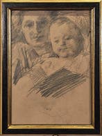 Gennaro Villani (1885-1948) - La moglie e la figlia