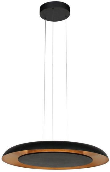 2dekans | Hanglamp Golden Veil 4332ZW - Moderne zwarte, Ophalen of Verzenden