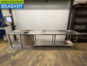 RVS Afvoertafel 390 x 72 x 94 cm Horeca, Ophalen of Verzenden, Nieuw in verpakking