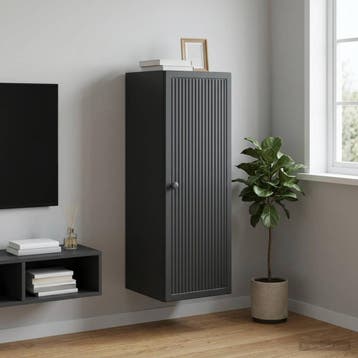 vidaXL Wandkast Zwart 33 x 34,5 x 90 cm Bewerkt hout, Verzenden