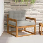 vidaXL Buiten Midden Sofa Naturel, Verzenden, Nieuw