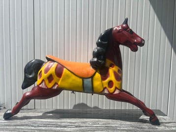 Beeld, kermis paard - 70 cm - glasvezel polyester