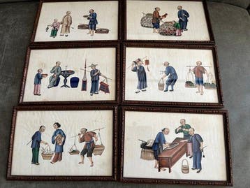 markttaferelen - Onbekende kunstenaar - China - Qing
