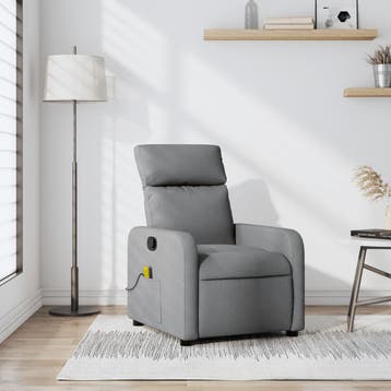vidaXL Massagestoel Lichtgrijze Stof, Verzenden, Nieuw