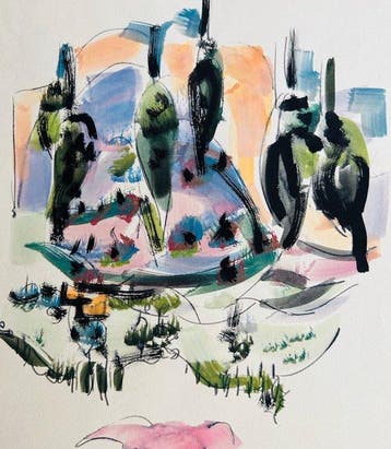 Yvette Alde (1911-1967) - Lorenzaccio - Encre originale, Antiek en Kunst, Kunst | Schilderijen | Modern