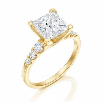 Bague de fiançailles - 14 carats Or jaune - 2.22ct. tw.