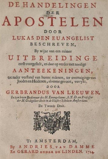 Gerbrandus van Leeuwen - De handelingen der apostelen door