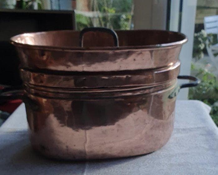 Ovenschaal - Koper - koperen daubière, Antiek en Kunst, Antiek | Keukengerei