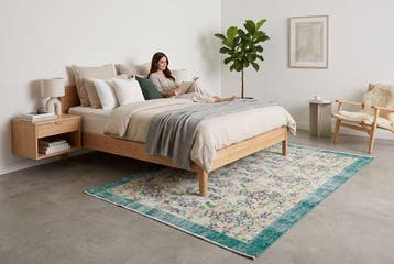 Retro Vintage - Vloerkleed - 195 cm - 115 cm -  handgemaakt