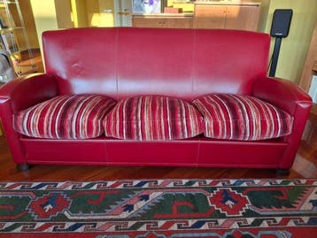 Poltrona Frau - Sofa (2) - Leer met zittingen die zojuist, Antiek en Kunst