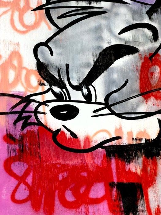 LAPSUS (1990) - Tom Best Cat - XL, Antiquités & Art, Art | Peinture | Moderne