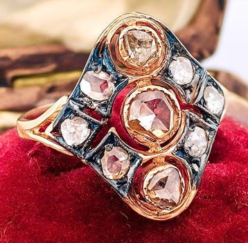 Sans prix de réserve - Bague - 9 carats Or rose, Argent