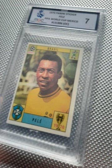 1970 Panini World Cup Stickers Pelé Autocollant gradé - MGC
