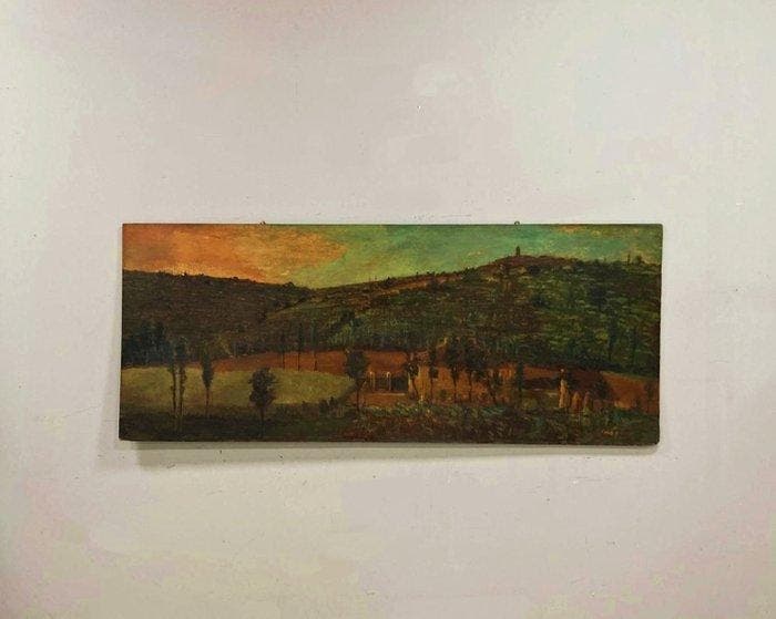 Odoardo Toscani (1859-1914), Attrib. - Mombaruzzo, Antiquités & Art, Art | Peinture | Classique
