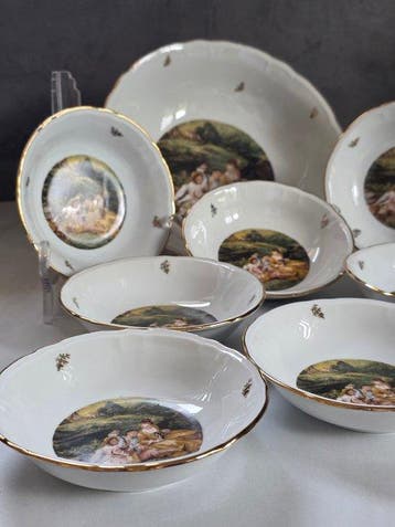 Porcelaine de France Grand Luxe - Décor romantique XVIIIème