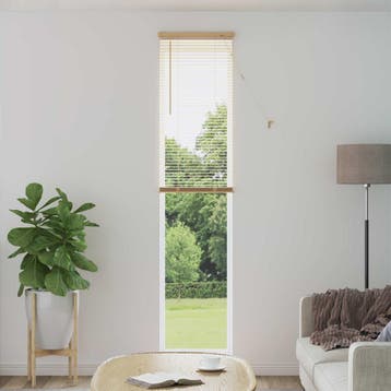 vidaXL Venetiaanse jaloezie Lichtbruin met Patroon 213 x 40, Verzenden, Nieuw